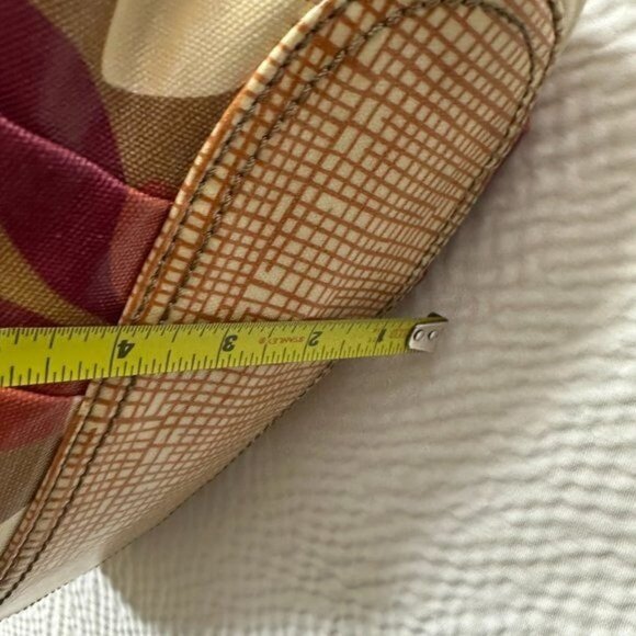 Vintage Fossil Coated Canvas Floral Theme Key Per Tote Bag Shoulder Bag‎ Purse - Picture 13 of 13